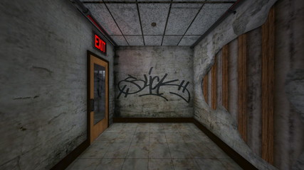 Obraz premium ビルの通路