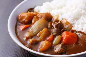 カレーライスのアップ