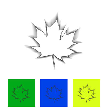 maple leaf logo icon design template vector