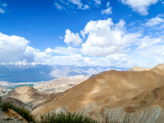 Landscape of the way from Leh to Pangong Lake, Ladakh, India.