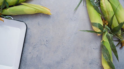Shucking corn