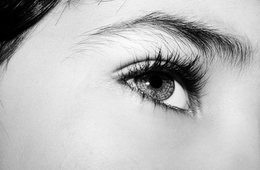 A beautiful insightful look boy's eye. Close up shot.