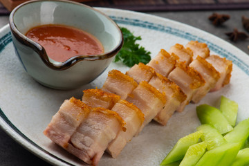 Chinese roasted crispy pork