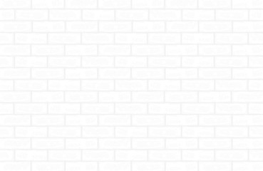 White brick wall pattern and texture for background. Vector.
