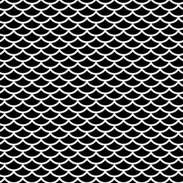 Seamless black and grey fish pattern