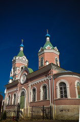 Fototapeta na wymiar Exterior view to Joachim and Anna church mozhaysk , Moscow region, Russia