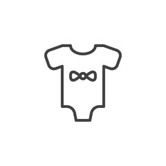 Baby loose jacket outline icon. linear style sign for mobile concept and web design. Infant bodysuit simple line vector icon. Symbol, logo illustration. Pixel perfect vector graphics