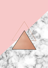 Rose gold and marble template