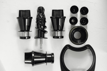 Details, parts from auger juicer