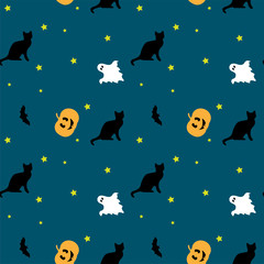 Fototapeta premium Halloween seamless pattern.Can be used for wallpaper, web page background, surface textures.