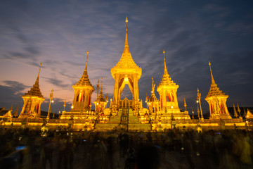 Fototapeta premium The golden royal pyre for royal funeral.