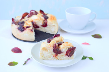 Pflaumenkuchen mit Quark