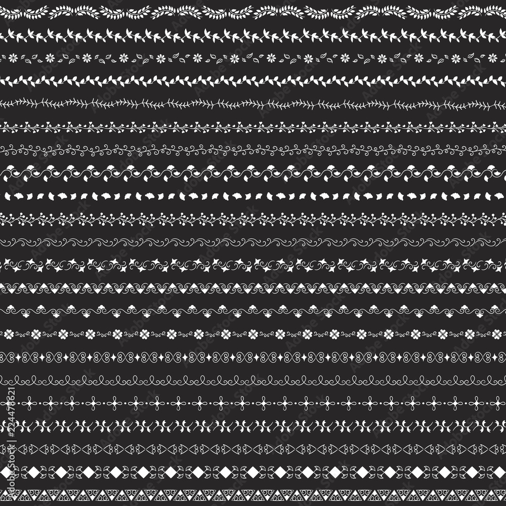 Poster collection of divider design element vectors