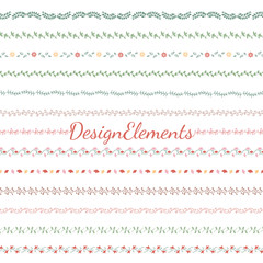 Collection of divider design element vectors