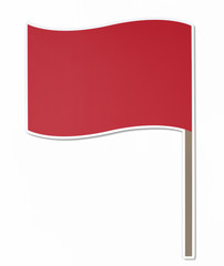Isolated red flag vector illustration