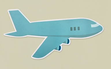 An airplane isolated on background