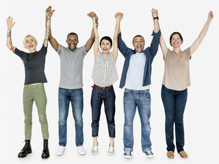 Obraz premium Diverse people in it together