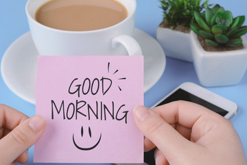 Paper card with text 