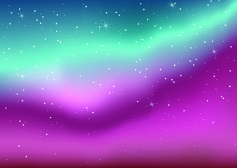 Vector illustration of fantastic colorful galaxy,Abstract cosmic background