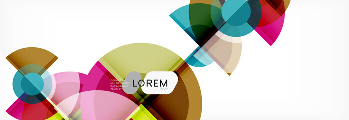 Abstract background bright circles geometric design