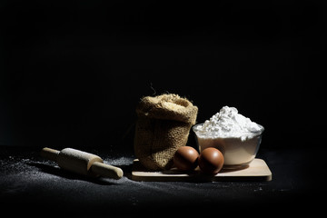 bakery ingredients and tools