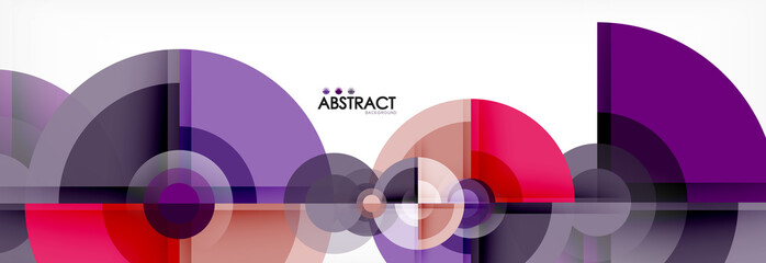 Abstract background - multicolored circles, trendy minimal geometric design