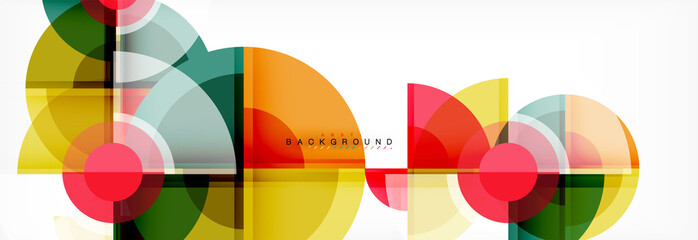 Abstract background bright circles geometric design
