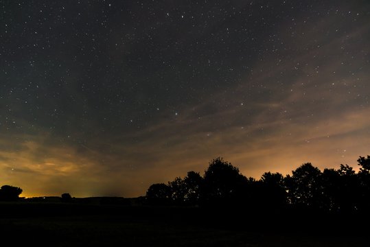 Sternzeichen großer Wagen im Sommer in der Nacht der Perseiden  Bayern, Deutschland