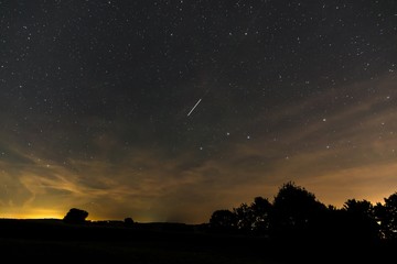 Sternzeichen großer Wagen im Sommer in der Nacht der Perseiden  Bayern, Deutschland