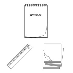 Vector illustration of office and supply icon. Collection of office and school stock vector illustration.