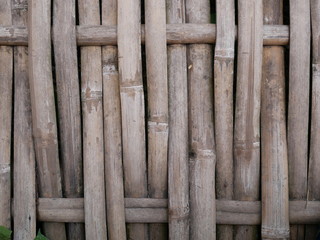 old bamboo wall texture background