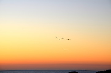 Sunset in Coves of Roche, Conil de la Frontera, Cadiz