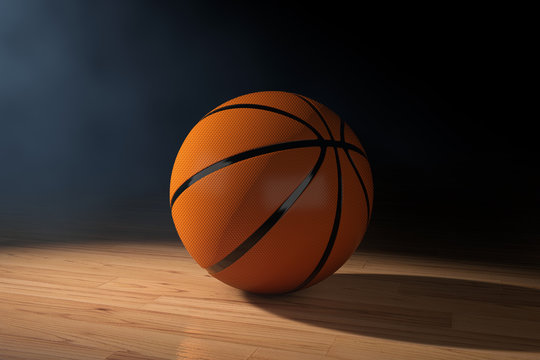 Orange Basketball Ball. 3d Rendering
