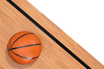 Orange Basketball Ball. 3d Rendering