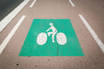 Cycle path sign
