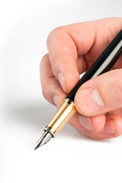 Hand Writing with Parker Fountain Pen
