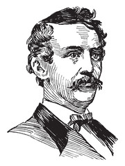John Wilkes Booth, vintage illustration © Morphart