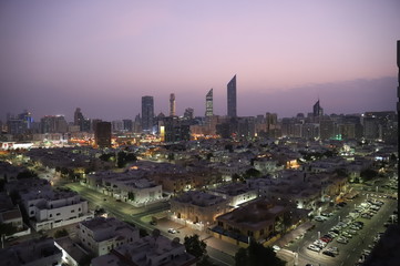 Fototapeta na wymiar Abu Dhabi, UAE - ‎Thursday, ‎July ‎26, ‎2018, ‏‎7:32:47 PM sunset in Abu Dhabi