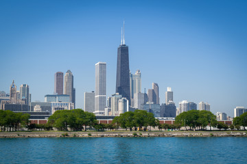 Fototapeta na wymiar Skyline von Chicago (Sicht von Lake Michigan)