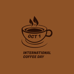 Happy International Coffee Day or Happy World Coffee Day