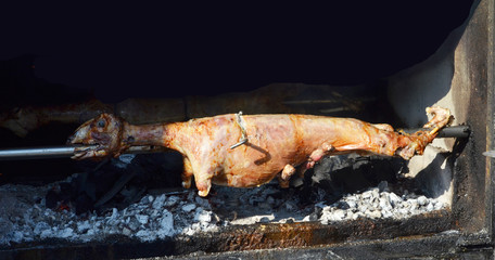 grilled lamb. roasted lamb