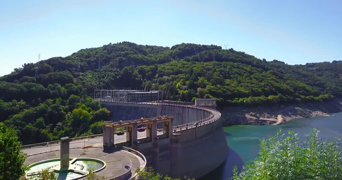 AERIAL VIEW RESERVOIR OF BELESAR, GALICIA