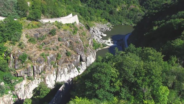AERIAL VIEW RESERVOIR OF BELESAR, GALICIA