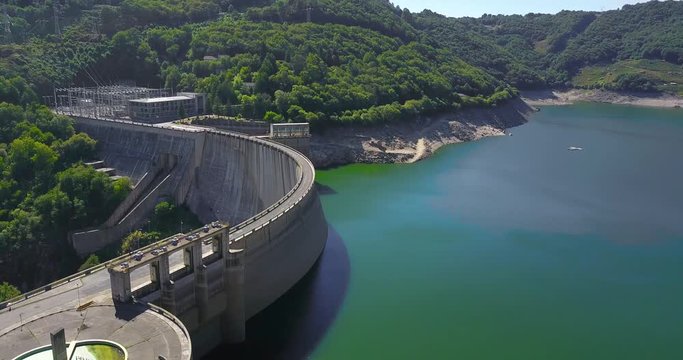 AERIAL VIEW RESERVOIR OF BELESAR, GALICIA