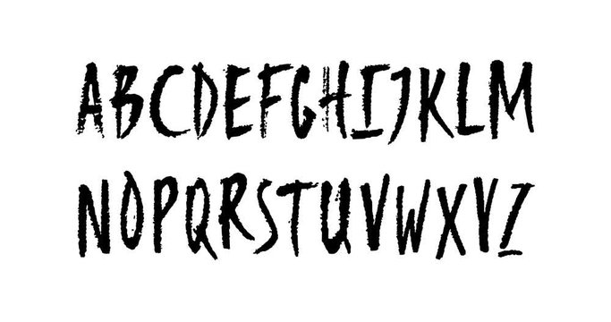 Animated Hand Drawn Uppercase Latin Alphabet