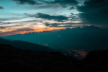 sunset switzerland orange sky