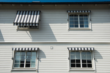 white building facade with windows, Trysil, Norway's largest ski resort