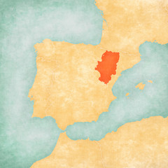 Map of Iberian Peninsula - Aragon