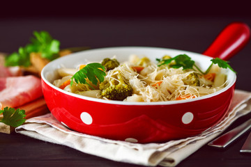 Vegetables with paste