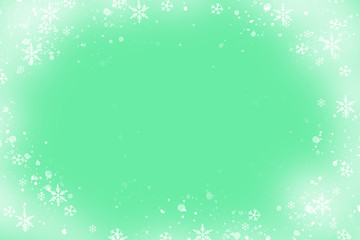 Christmas frame with snowflakes